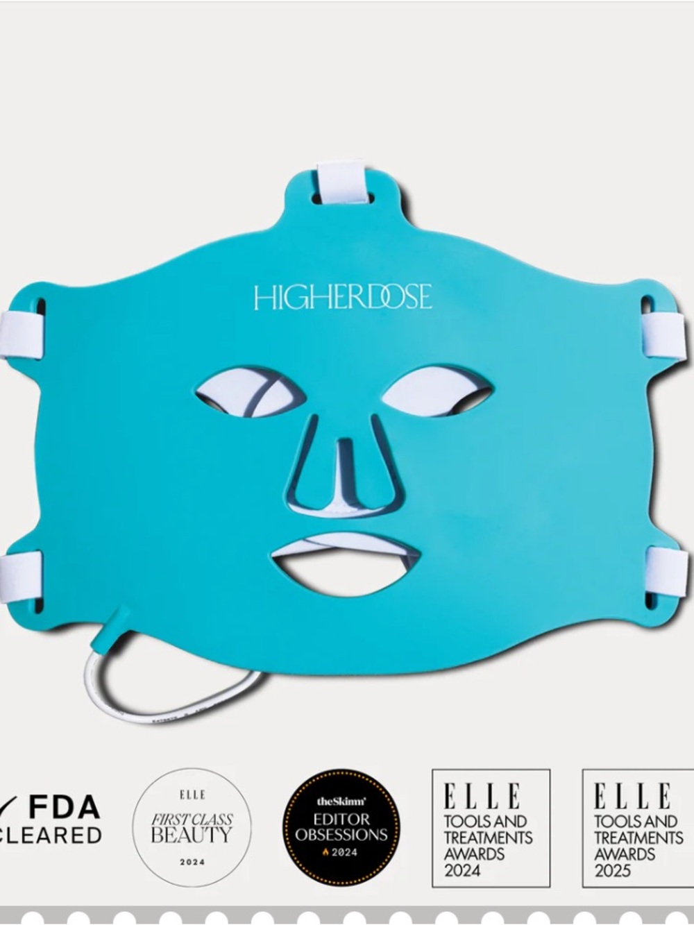 HigherDOSE LED Red Light Face Mask & Neck Enhancer Bundle